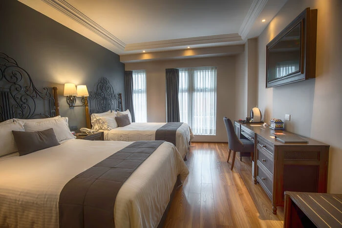 Habitación Doble Blancos Gris Hzc 1 1 1